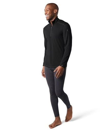 Men's Classic Thermal Merino Base Layer 1/4 Zip Boxed Black