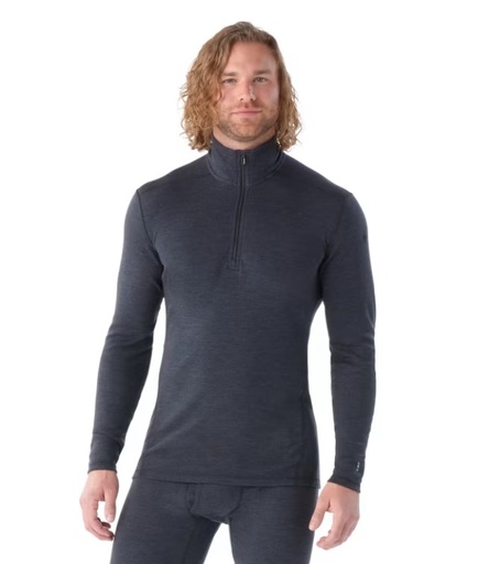 Men's Classic Thermal Merino Base Layer 1/4 Zip Boxed Charcoal Heather