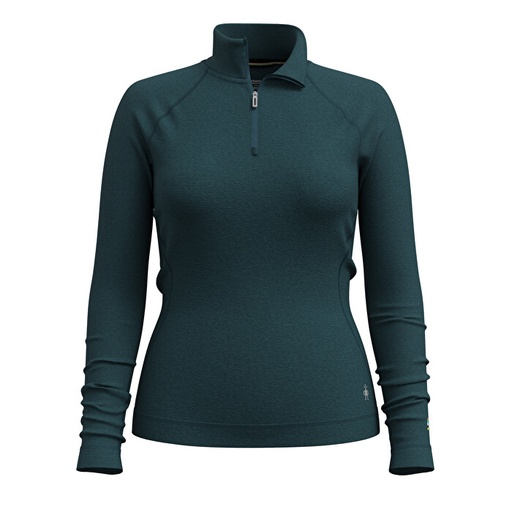 Women's Classic Thermal Merino Base Layer 1/4 Zip Boxed Twilight Blue Heather