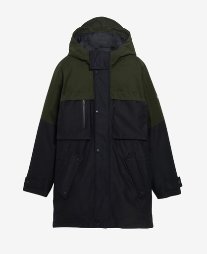 Long Hooded GTX Dupont Sorona Quilted Parka AIW24MOUI010 Black