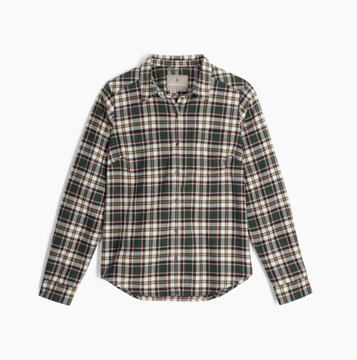 Lieback Organic Cotton Flannel L/S Dames Jungle Green Tomales Pld