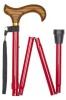 [99BC] Folding Walking Stick Red