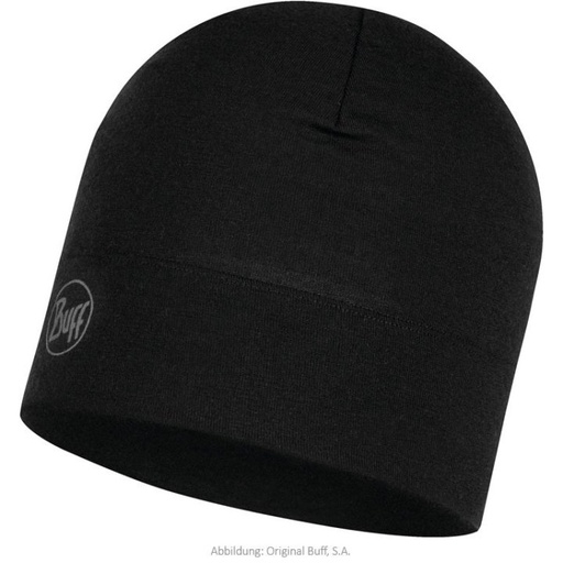 [118006999] Merino Midweight Beanie Solid Black