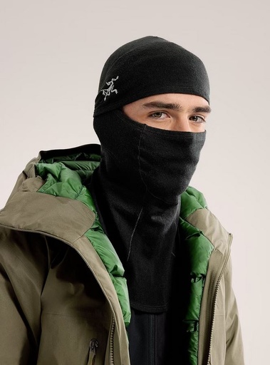 Rho Lightweight Wool Balaclava Black
