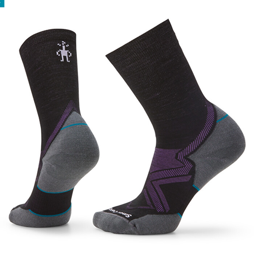 Women's Run Cold Targeted Cushion Crew Socks Black