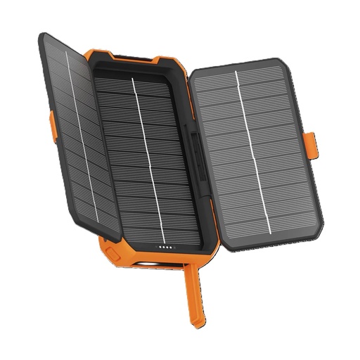[XR203] Rugged Solar Powerbank 10.000 Black/Orange