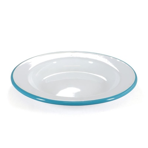 [630231] Enamel Plate Flat Ø 20cm Ocean