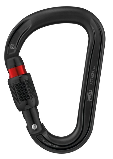 [M038AA02] Attache Screw Lock Carabiner Black