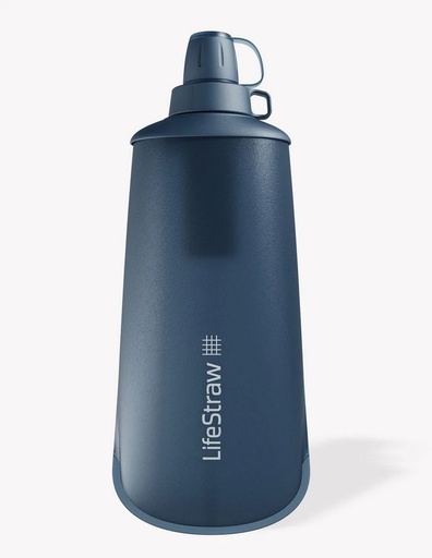 [00104068] Peak Series Collabsible Squeeze Bottle 1L Mountain Blue
