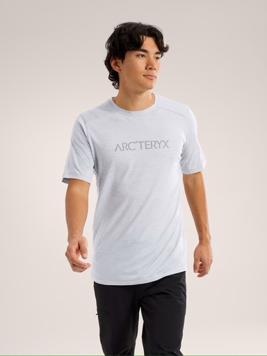 Men's Ionia Merino Wool Arc'Word Logo SS Solitude/Heather Void