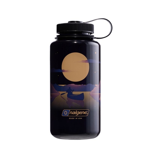 [N682023-0217] Drinking Bottle Wide-Mouth 1000 ml Odyssey Grey w/ Moonset