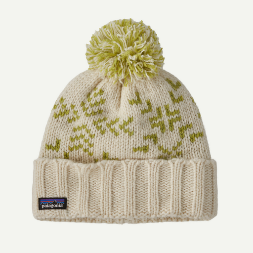 [33445-EVBI-ALL] Snowbelle Beanie Evergreen Flakes/Birch White