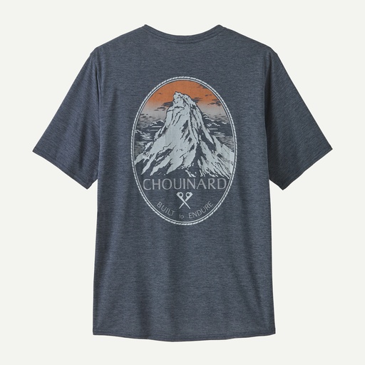 Men's Cap Cool Daily Graphic Shirt - Lands Chouinard Crest/Smolder Blue X-Dye