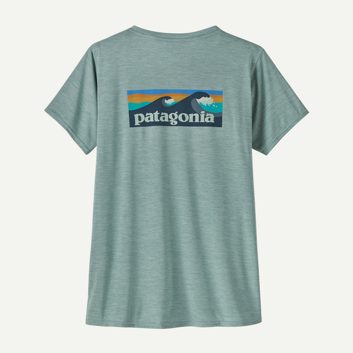 Women's Cap Cool Daily Graphic Shirt - Lands Boardshort Logo/Thermal Blue X-Dye