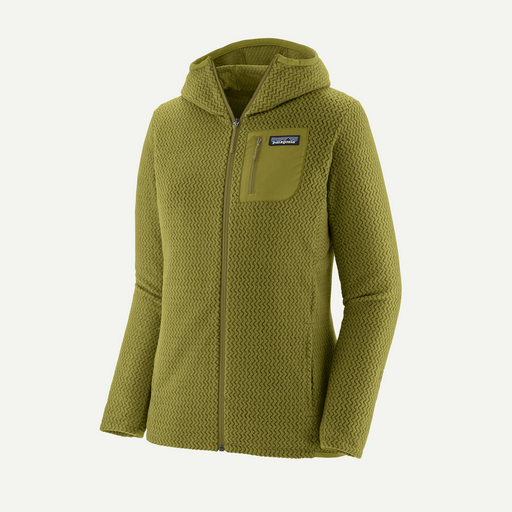 Women's R1 Air Full-Zip Hoody. Graze Green