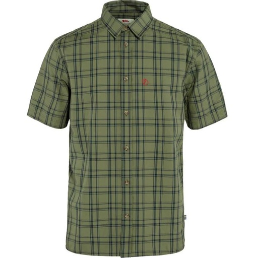Ovik Lite Shirt SS Heren Green/Dark Navy