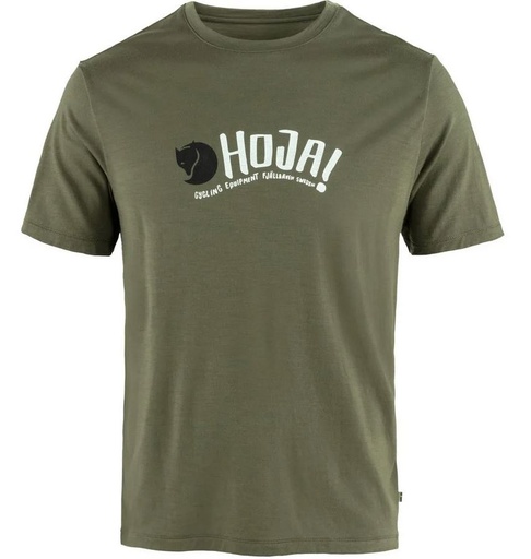 Hoja Wool T-Shirt Heren Laurel Green