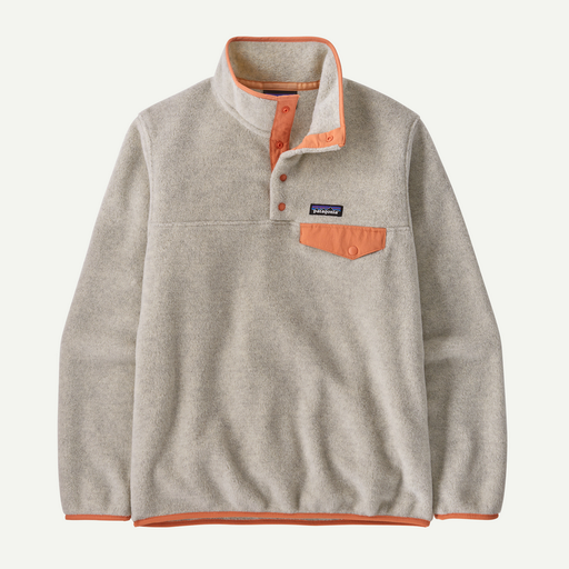 Women's Lightweight Synchilla Snap-T Fleece PullOver Oatmeal Heather w/Heirloom Peach