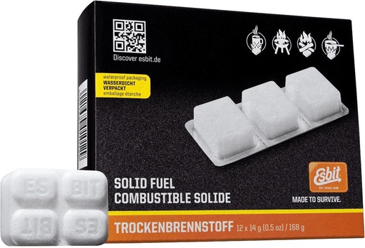 [1ESB/00101200.12D 1 stuk] Solid Fuel Tabletten 12 x 14g