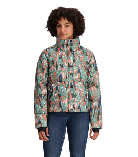 [283201 2527 M] Women's Coldfront Down Jacket Cinnamon Print