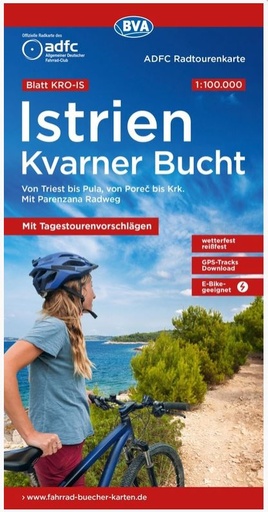 [ADFC.RT.KRO-IS] Istrië / Kvarnerbaai Fietskaart