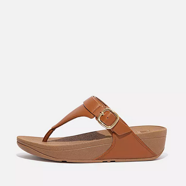 Women's Toe-Post Leather Light Tan