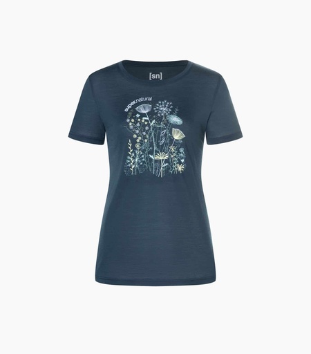 Women's Rock Flowers Tee Blueberry/Various
