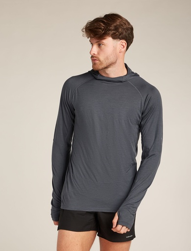 Men's 150 MerinoFine Ace LS Hoodie Obsidian