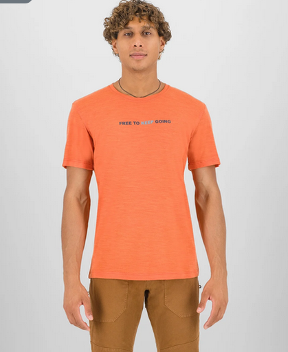 Men's Coppolo Merino T-Shirt Spicy Orange
