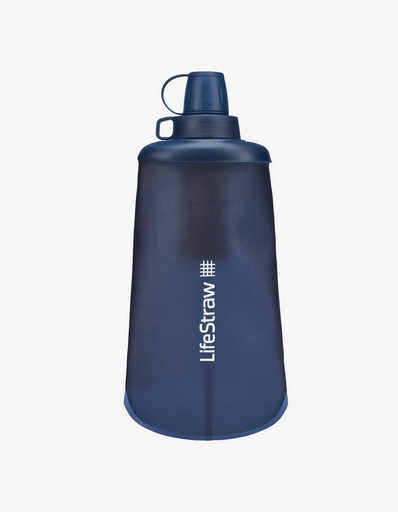 [00104066] Peak Series Collapsible Squeeze Bottle 650ml Mountain Blue