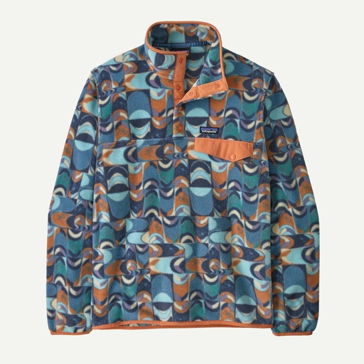 Men's Lightweight Synchilla Snap-T Fleece PullOver Swallowtail Geo: Still Blue