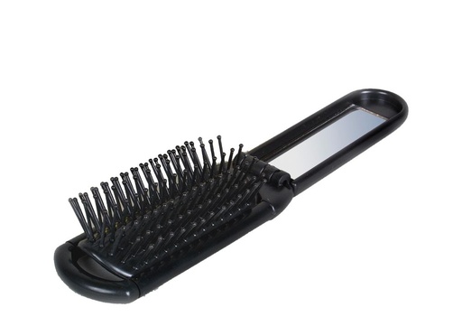 [840301] Foldable Hair Brush Black