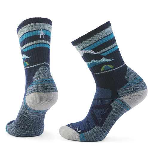 Women's Hike Light Cushion Mountain Moon Crew Socks Deep Navy