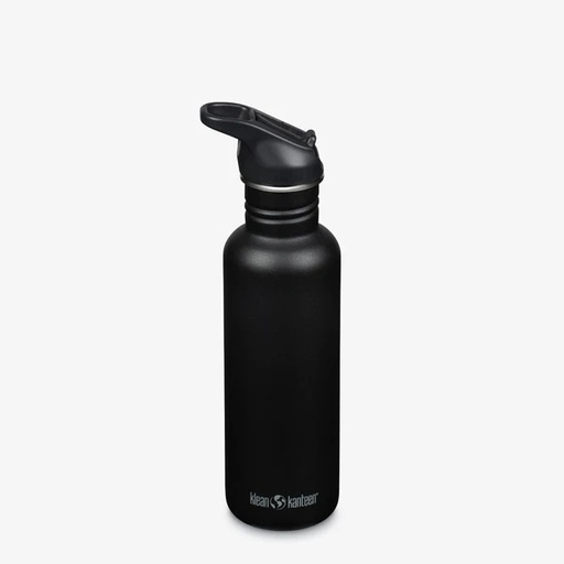 [1011193] Drinkfles Classic met sportdop  800ml/27oz  Black