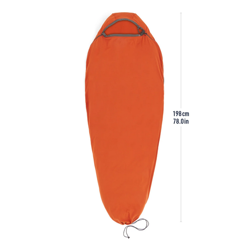 [ASL031031-191902] Reactor Fleece Sleeping Bag Liner - Compact Mummy w/ Drawcord Picante Red