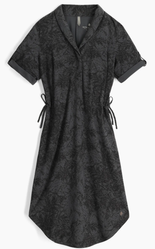 Spotless Traveler Dress Short Sleeve Dames Asphalt Fern Pt