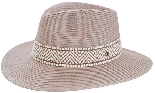 [FH2405_TPTP58] Kassena Fedora Zonnehoed Taupe/Taupe