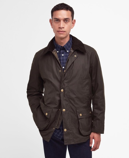 Ashby Wax Jacket Heren Olive