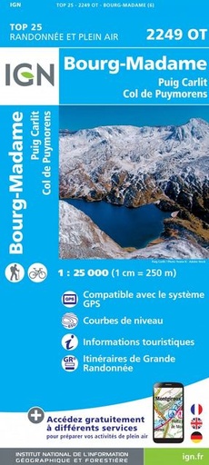 [IGN.2249OT] 2249 OT Bourg-Madame - Pic Carlit, Col du Puymorens, Port d'Envalira