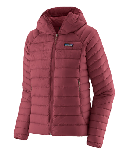 Women's Down Sweater Hoody Marion Red