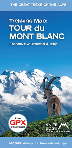 [KNIFE.020M] Tour du Mont Blanc Trekking Map