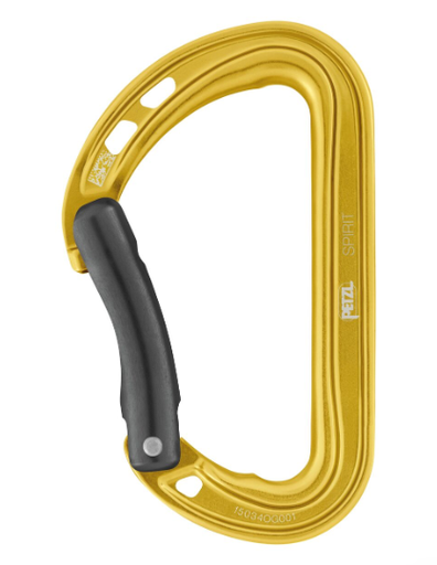 [M061AB06] Spirit Carabiner Bent Gate - Yellow Yellow