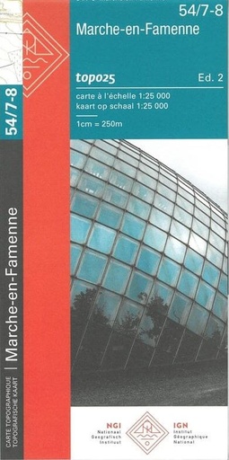 [NGIB-54/7-8] Wandelkaart 54/7-8 Topo25 Marche-en-Famenne  - NGI