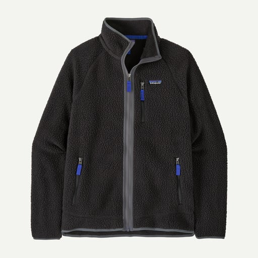 Men's Retro Pile Jacket Black W/Forge Grey