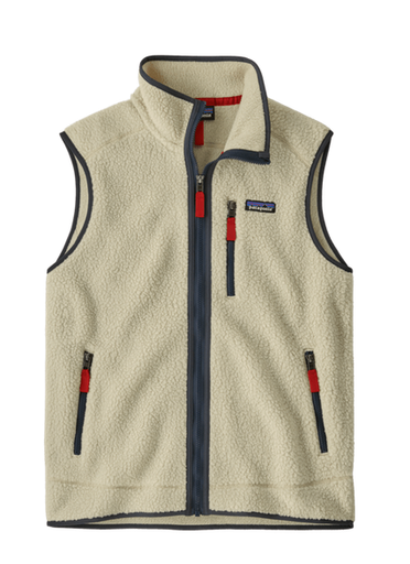Men's Retro Pile Vest Pelican w/Smolder Blue