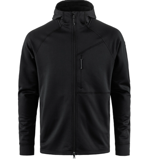 Men's Abisko Grid Fleece Hoodie  Black