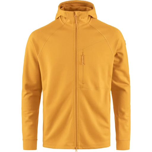 Men's Abisko Grid Fleece Hoodie  Mustard Yellow