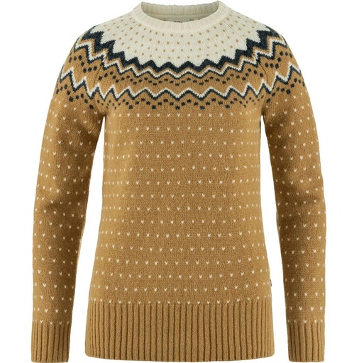 W's Övik Knit Sweater Buckwheat Brown/Chalk White