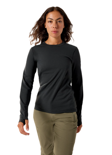 Women's Taema Thermal Crew LS Black Heather