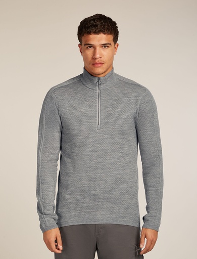 Men's Icebreaker Anniversary Original LS Half Zip Metro Heather